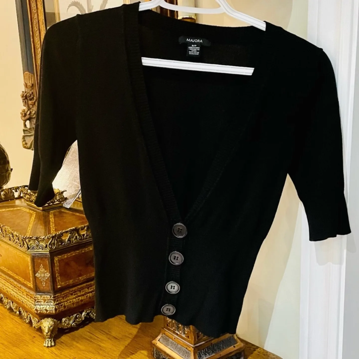 2 Piece Majora 3/4 Sleeve V-Neck Sweaters image indicator(2)