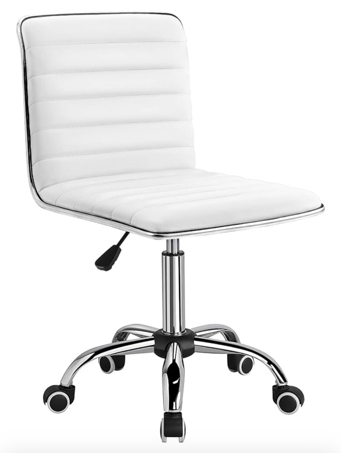 White Armless Swivel Chair