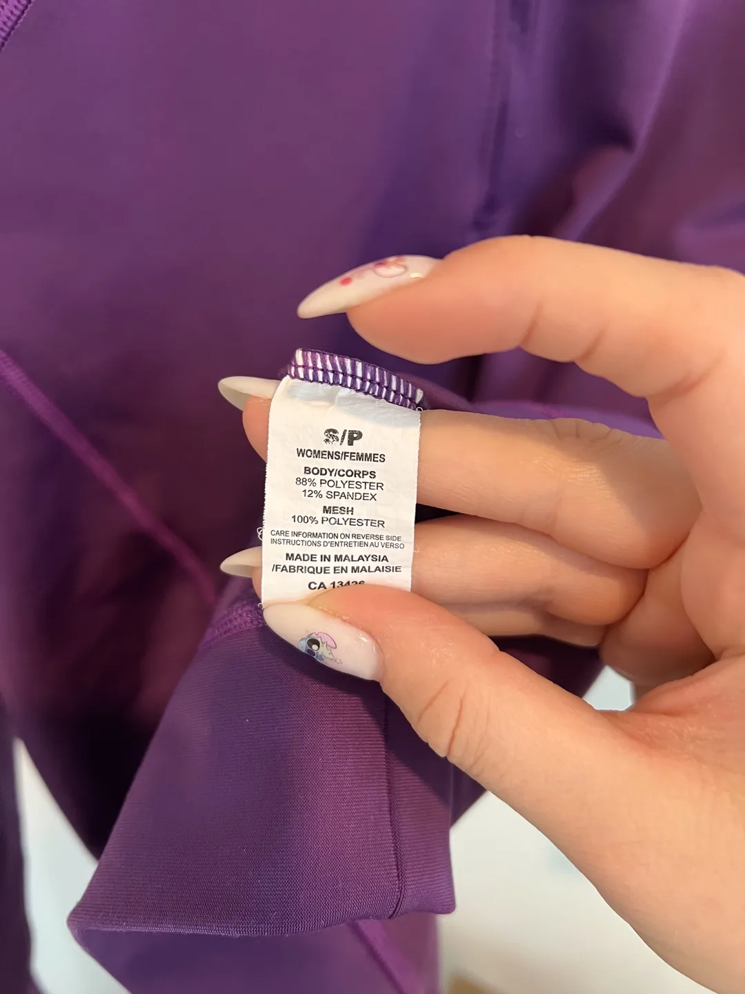 Sugoi Purple 1/4 Zip up workout Thermal Lined Pullover image indicator(4)