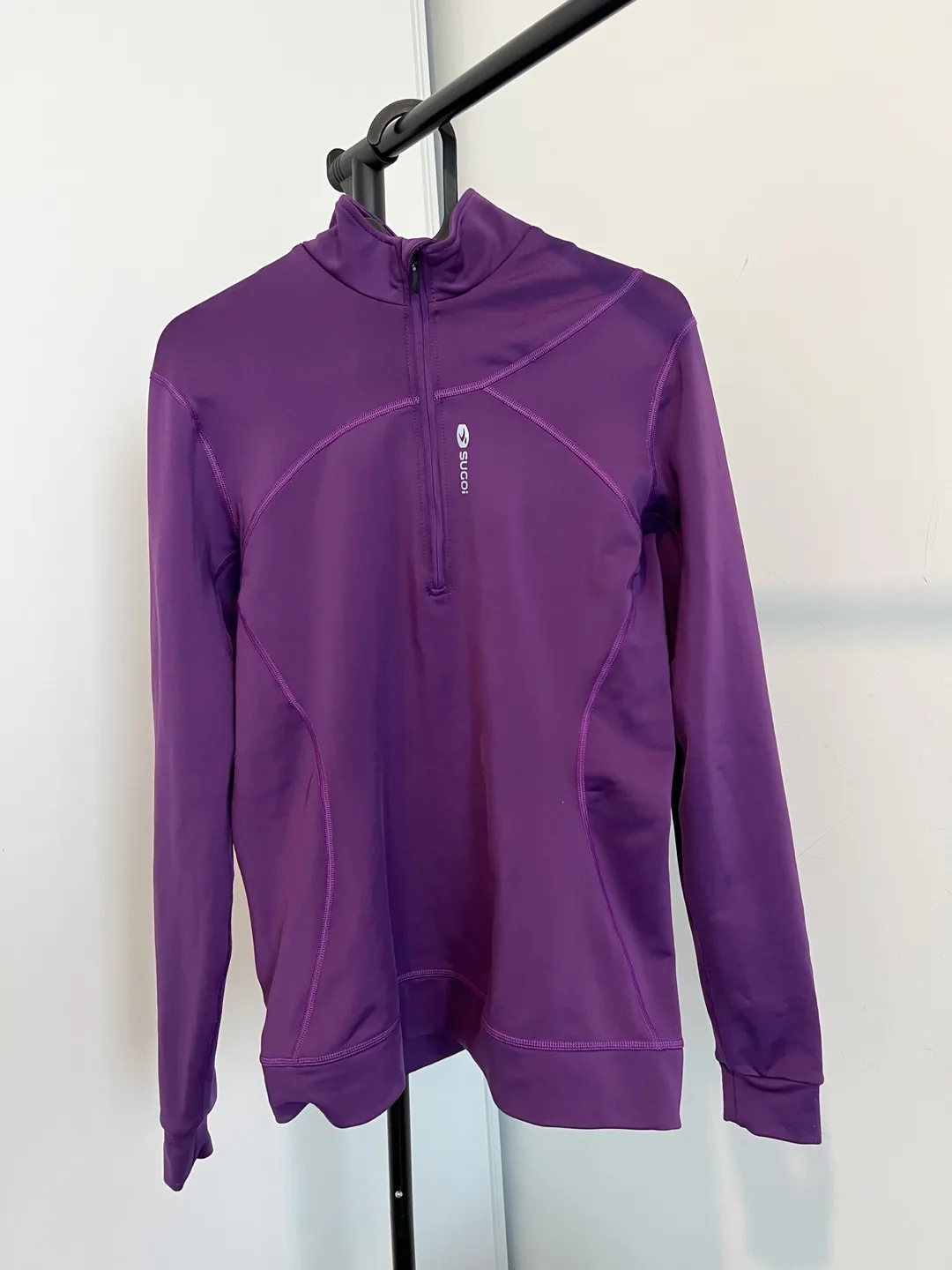 Sugoi Purple 1/4 Zip up workout Thermal Lined Pullover image indicator(5)