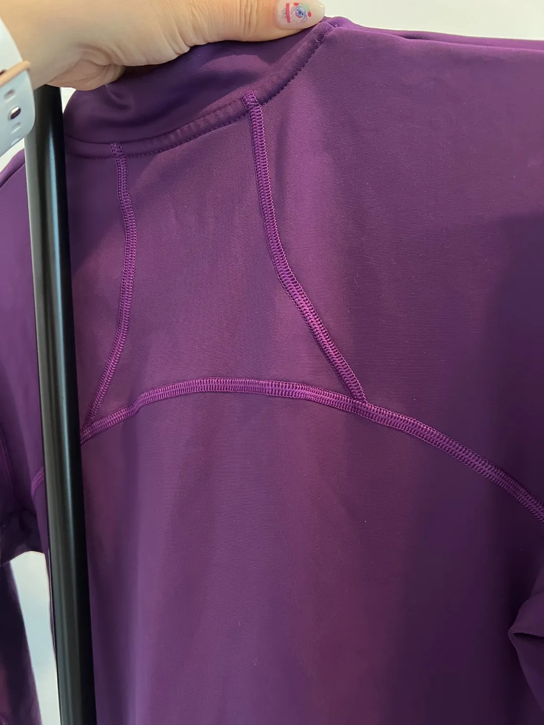 Sugoi Purple 1/4 Zip up workout Thermal Lined Pullover image indicator(7)