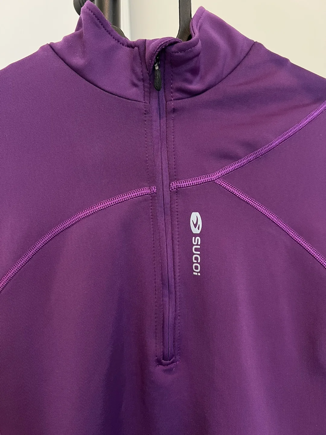 Sugoi Purple 1/4 Zip up workout Thermal Lined Pullover image indicator(2)