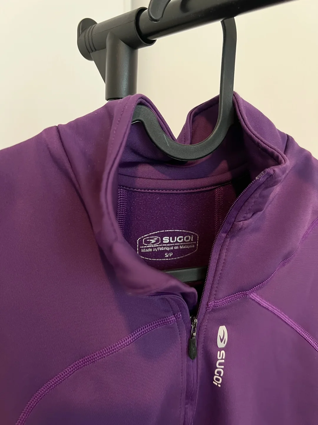 Sugoi Purple 1/4 Zip up workout Thermal Lined Pullover image indicator(10)