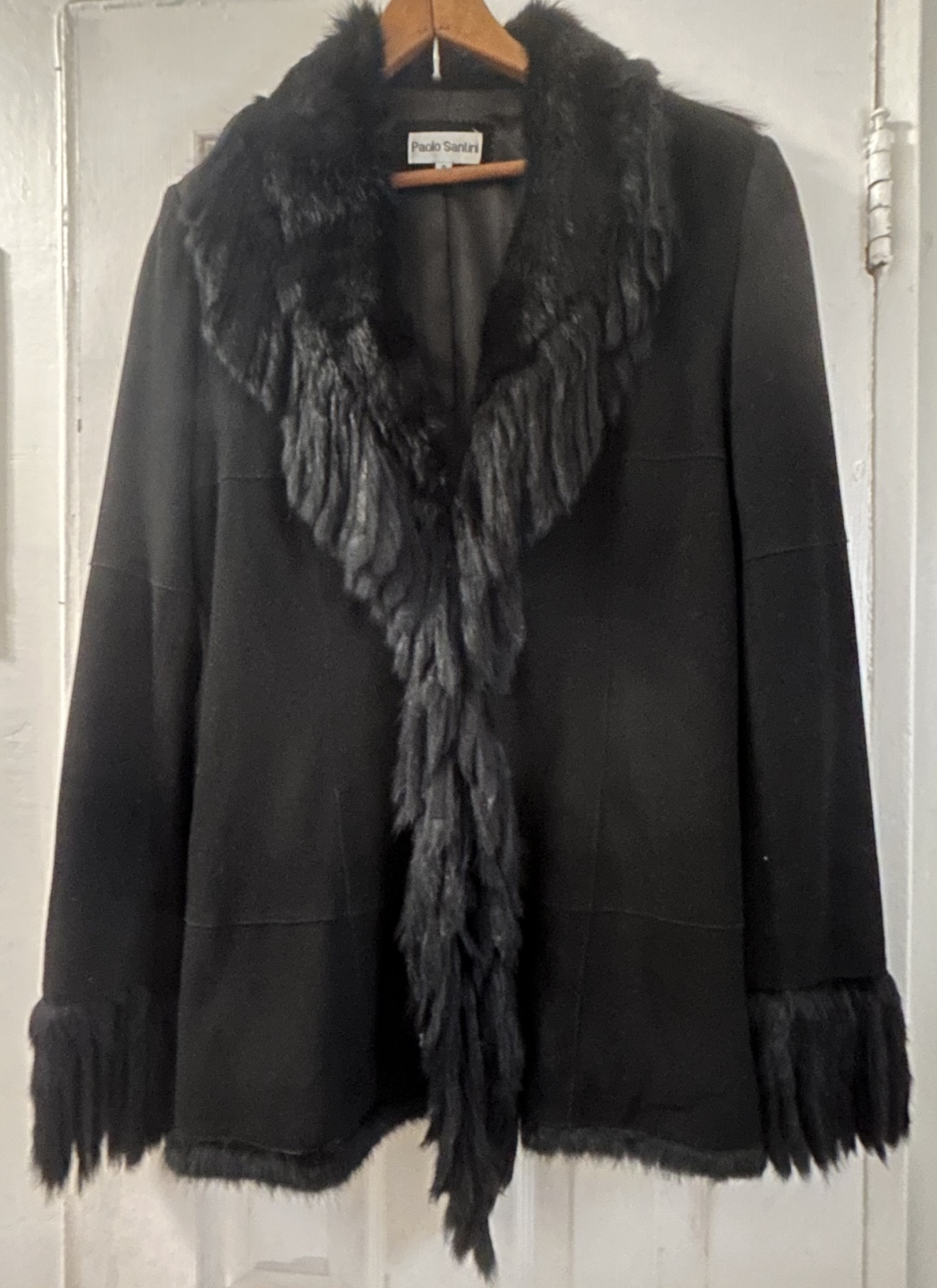 Black Suede and Fur Jacket