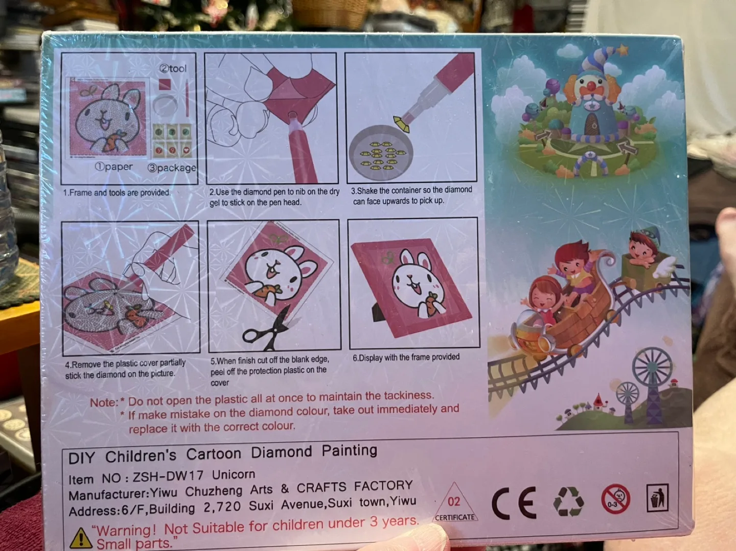 DIY Cartoon Diamond Painting Unicorn Kit image indicator(2)