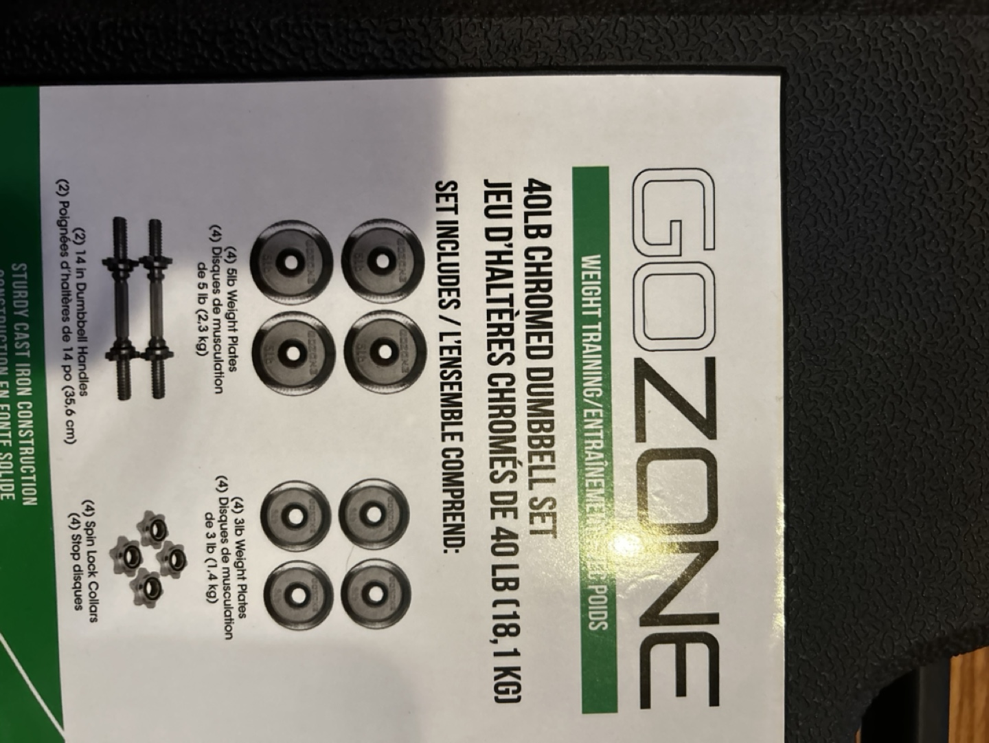 Go Zone 40LB Chromed Dumbell Set BRAND NEW - photo 4