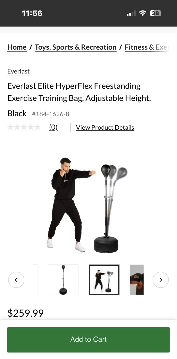 Everlast Elite Free Standing Hyper-flex Boxing Bag BRAND NEW - photo 2