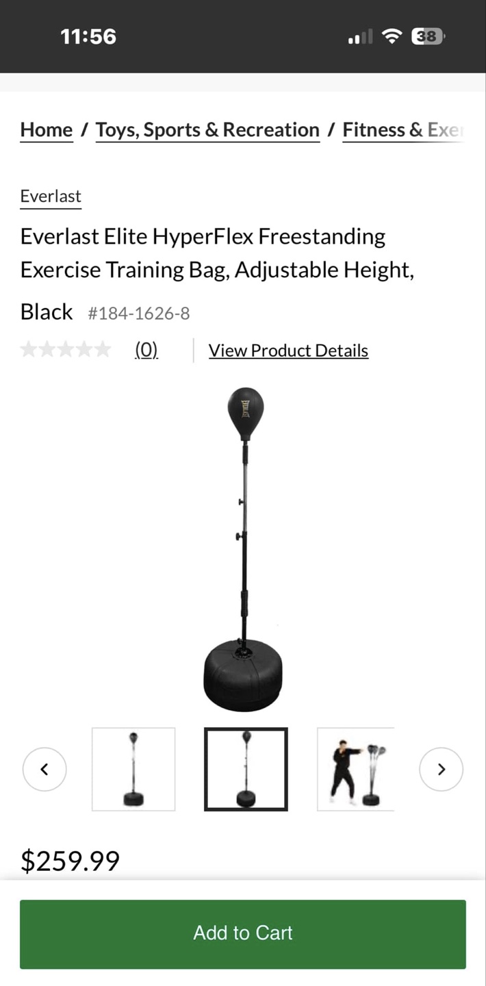 Everlast Elite Free Standing Hyper-flex Boxing Bag BRAND NEW - photo 3