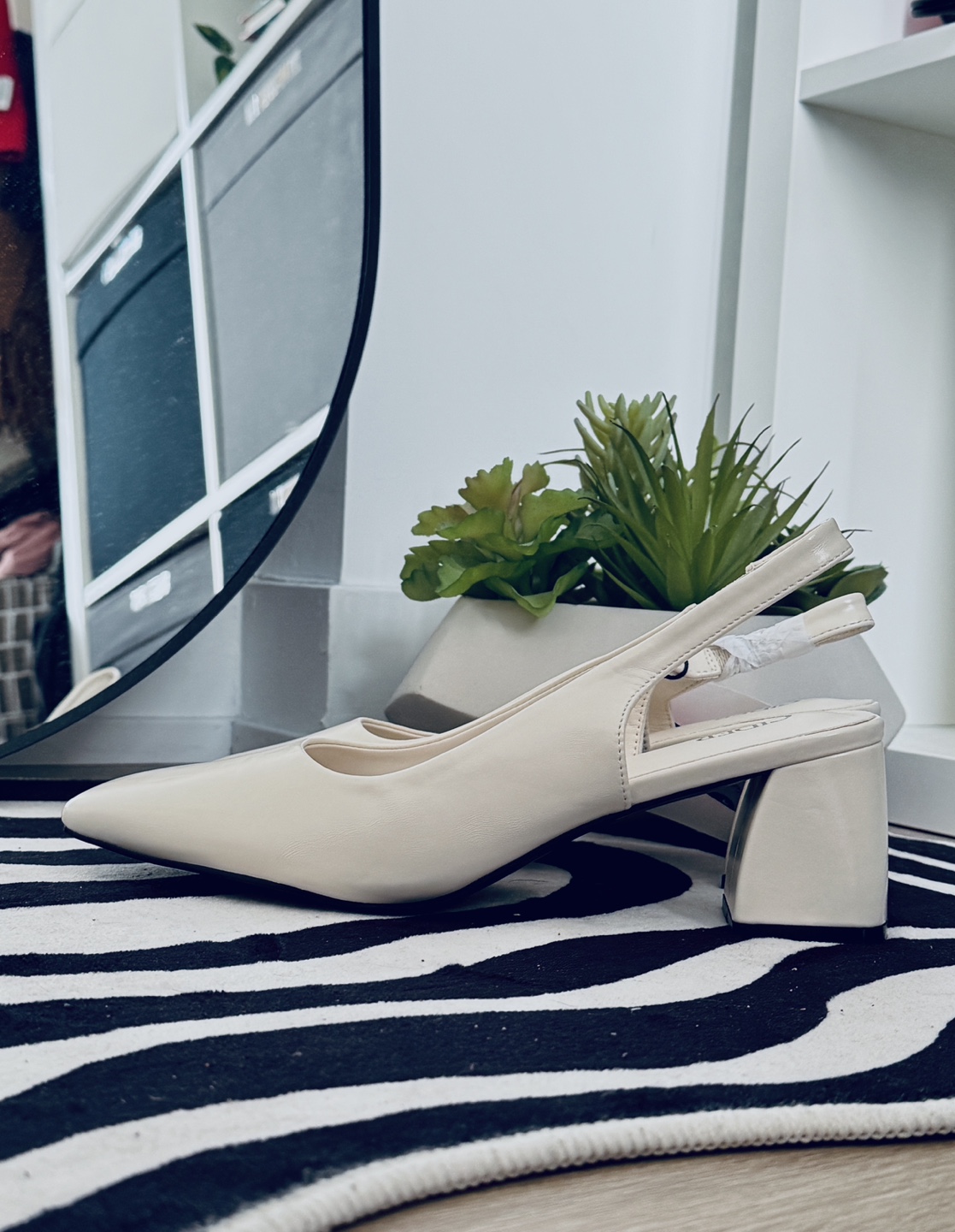 Cream-coloured Slingback Heels- CIDER - photo 2