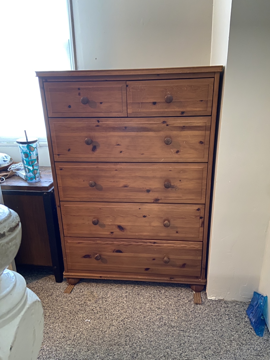 IKEA Tall Wooden Chest of Drawers - photo 2