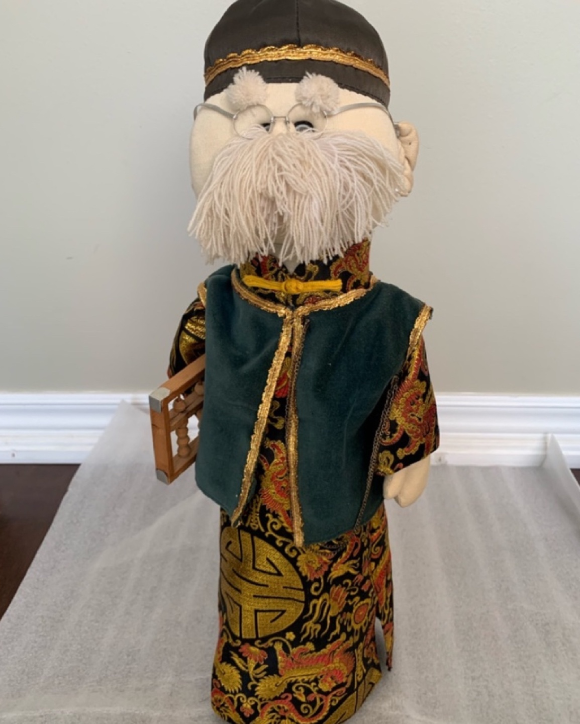 Vintage Asian Doll Figure 18” tall