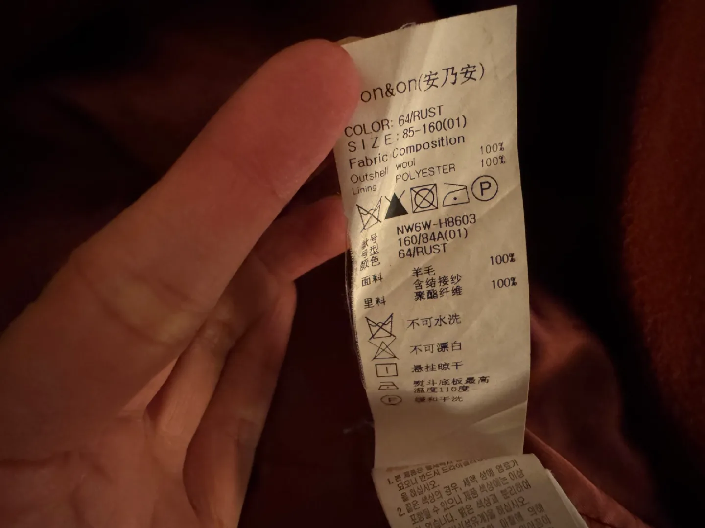 #thrifty pick - Rust Coloured Women's Wool Coat image indicator(4)