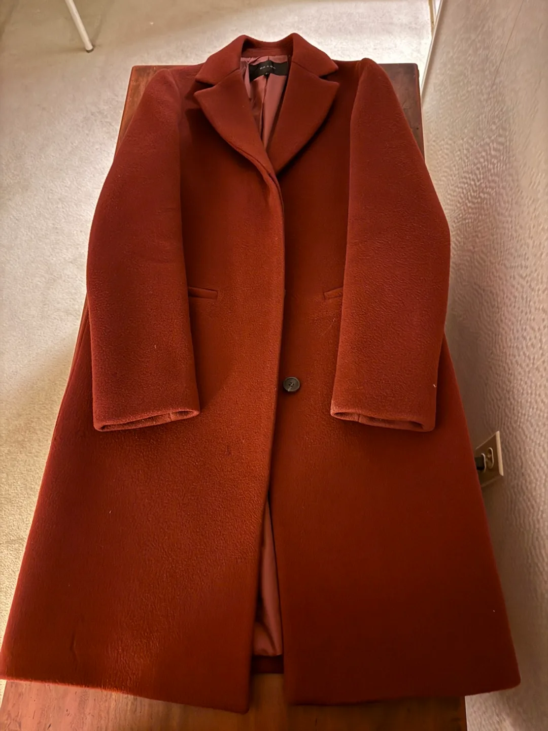 #thrifty pick - Rust Coloured Women's Wool Coat image indicator(2)
