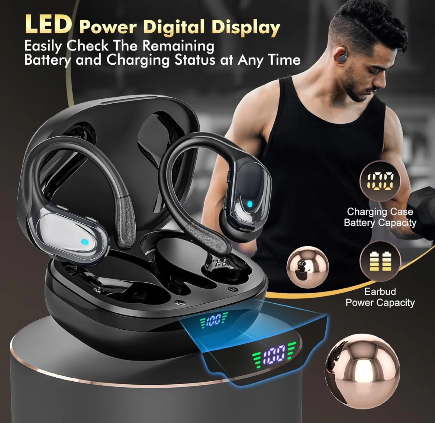 BX17 Wireless Bluetooth Earbuds with Charging Case thumbnail