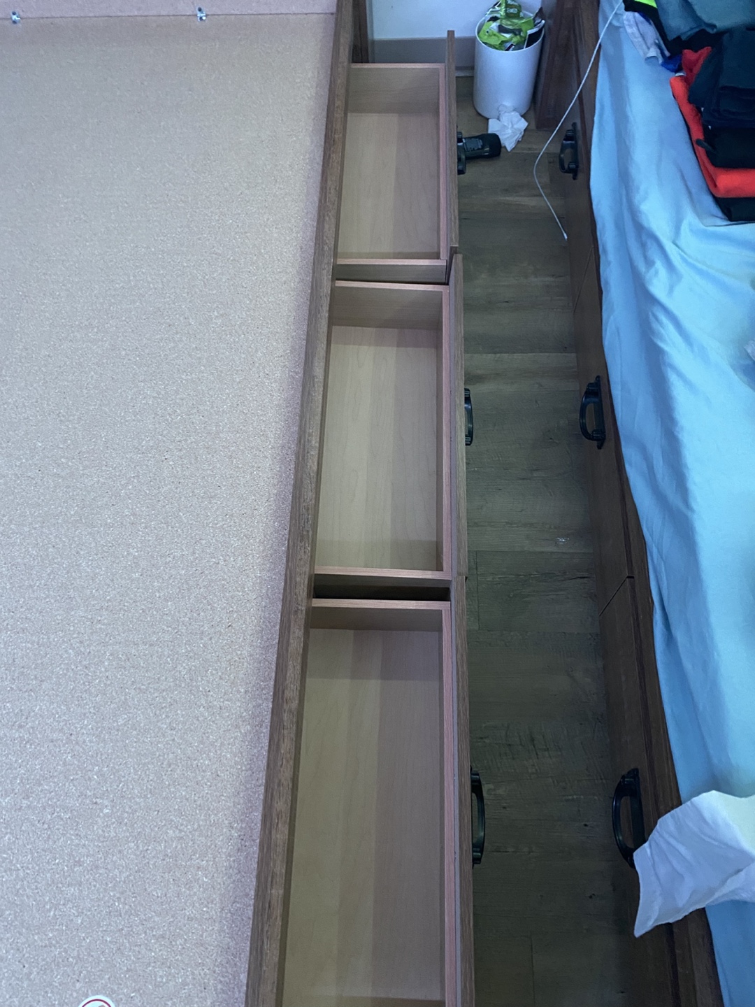 2 Single Bed Frames with Headboards and Drawers - photo 4