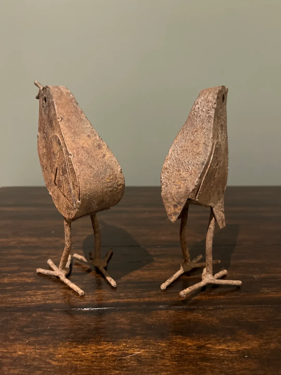 Pair of Rustic Metal Bird Figurines image indicator(2)