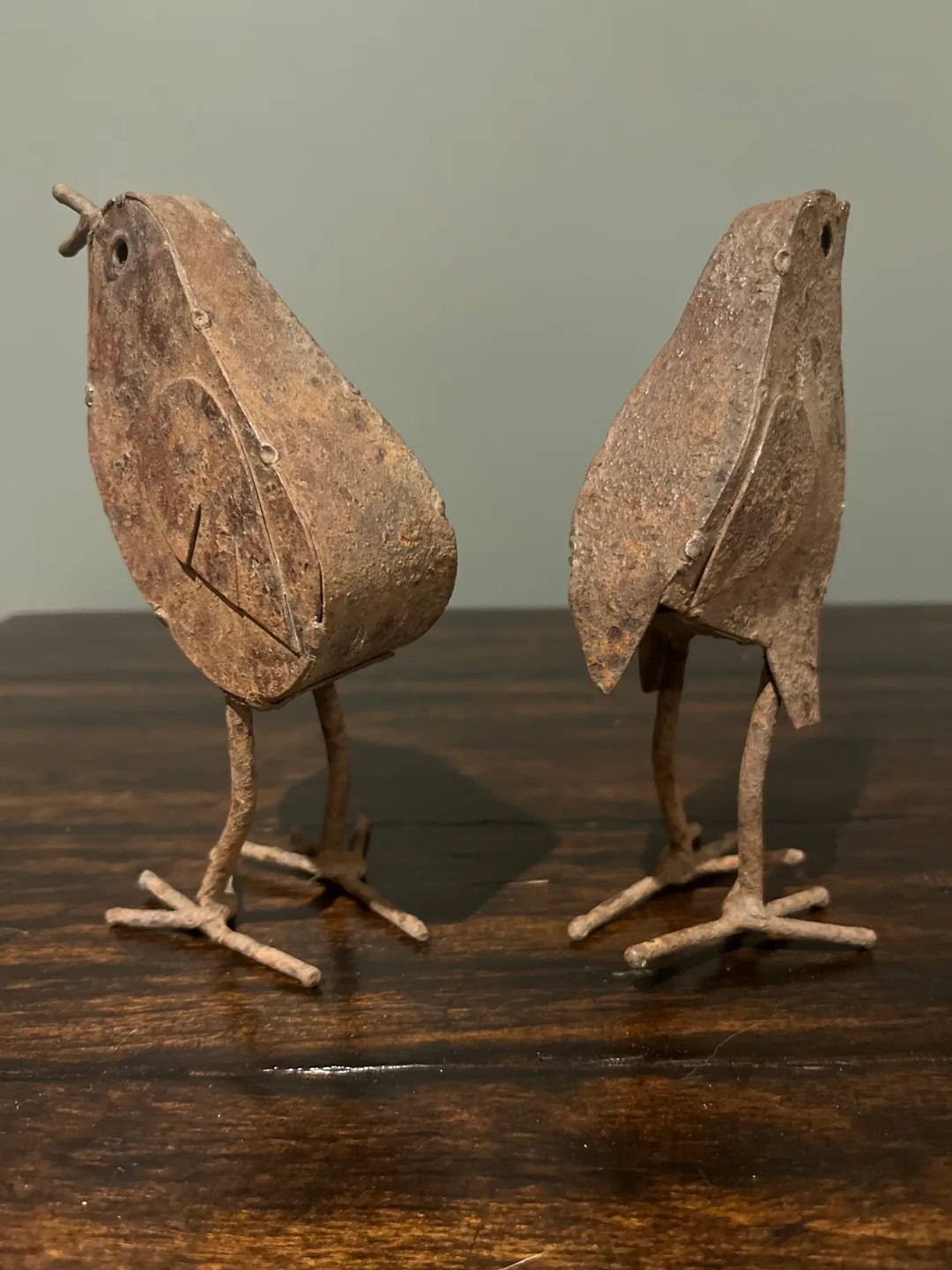 Pair of Rustic Metal Bird Figurines image indicator(3)
