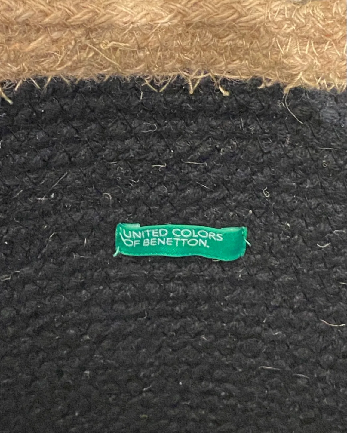 United Colors of Benetton Black and Tan Tote Bag image indicator(3)