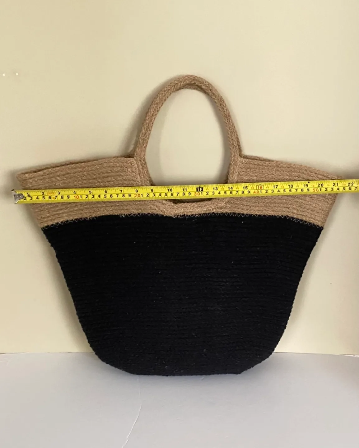 United Colors of Benetton Black and Tan Tote Bag image indicator(5)