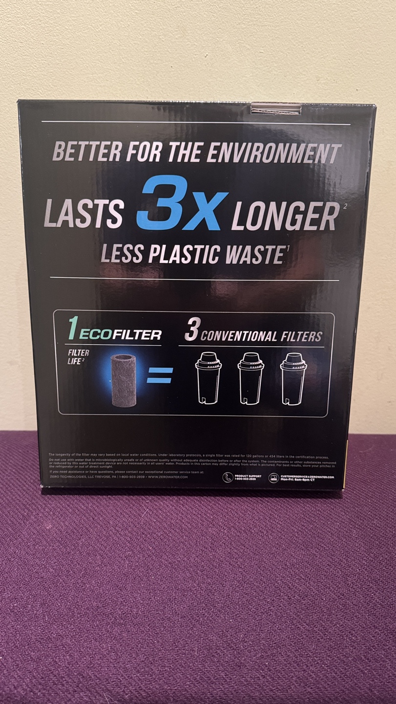 ZeroWater EcoFilter 10 Cup Water Pitcher with Filter