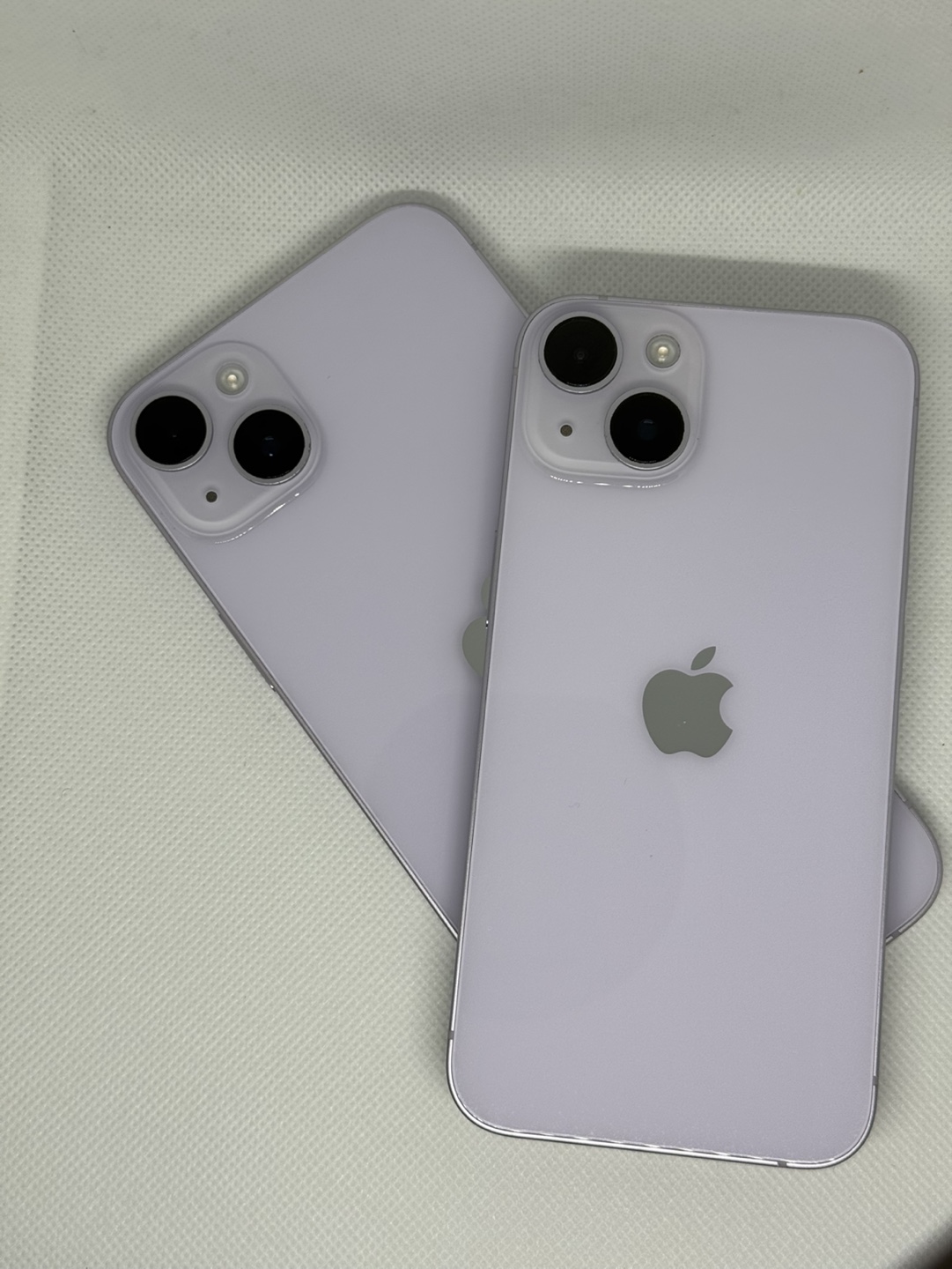 Pair of Purple iPhone 14 Plus and iPhone 14