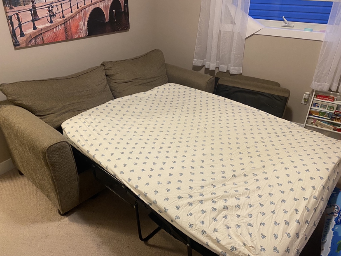 Couch with pull out bed - photo 2