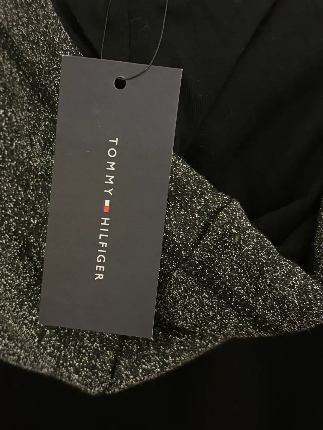 Tommy Hilfiger Black Sparkle Hoodie Size Small image indicator(2)
