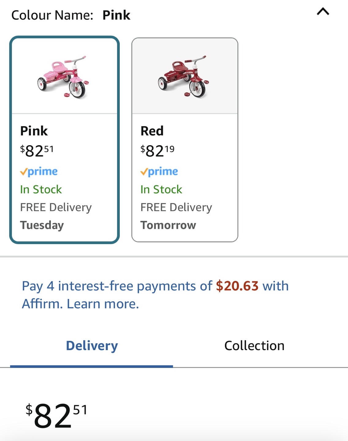 Radio Flyer Classic Pink Tricycle