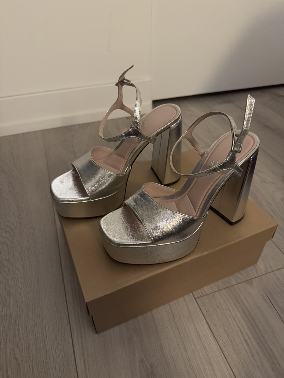 Silver Platform Heels