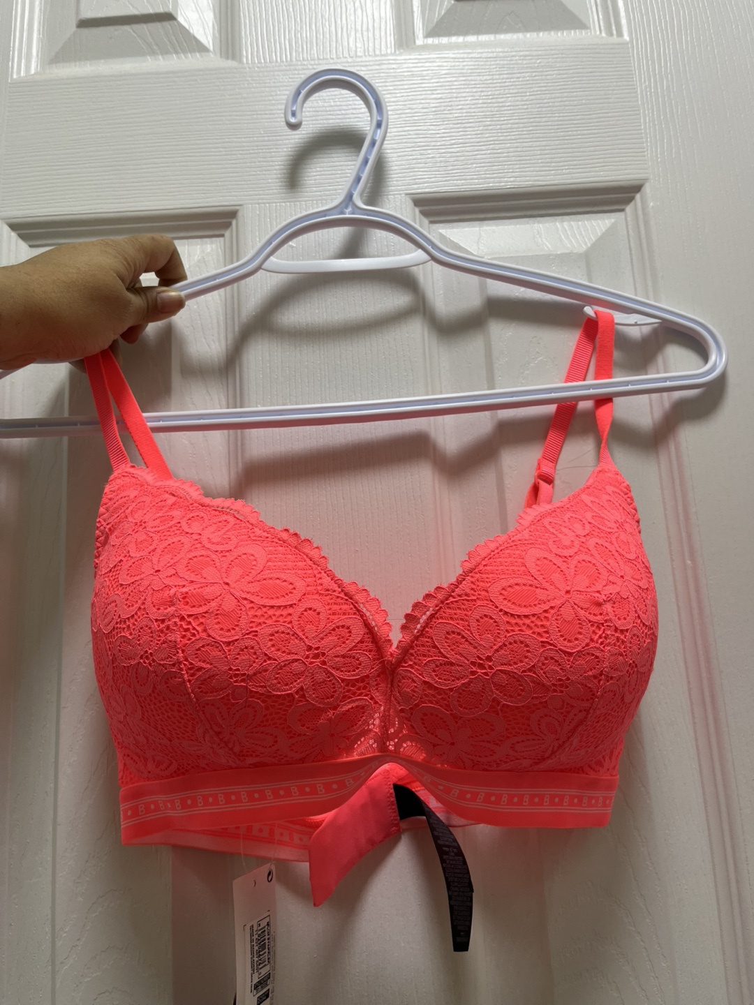 Marks & Spencer Brand New Neon Pink Lace Bralette - Size 34D