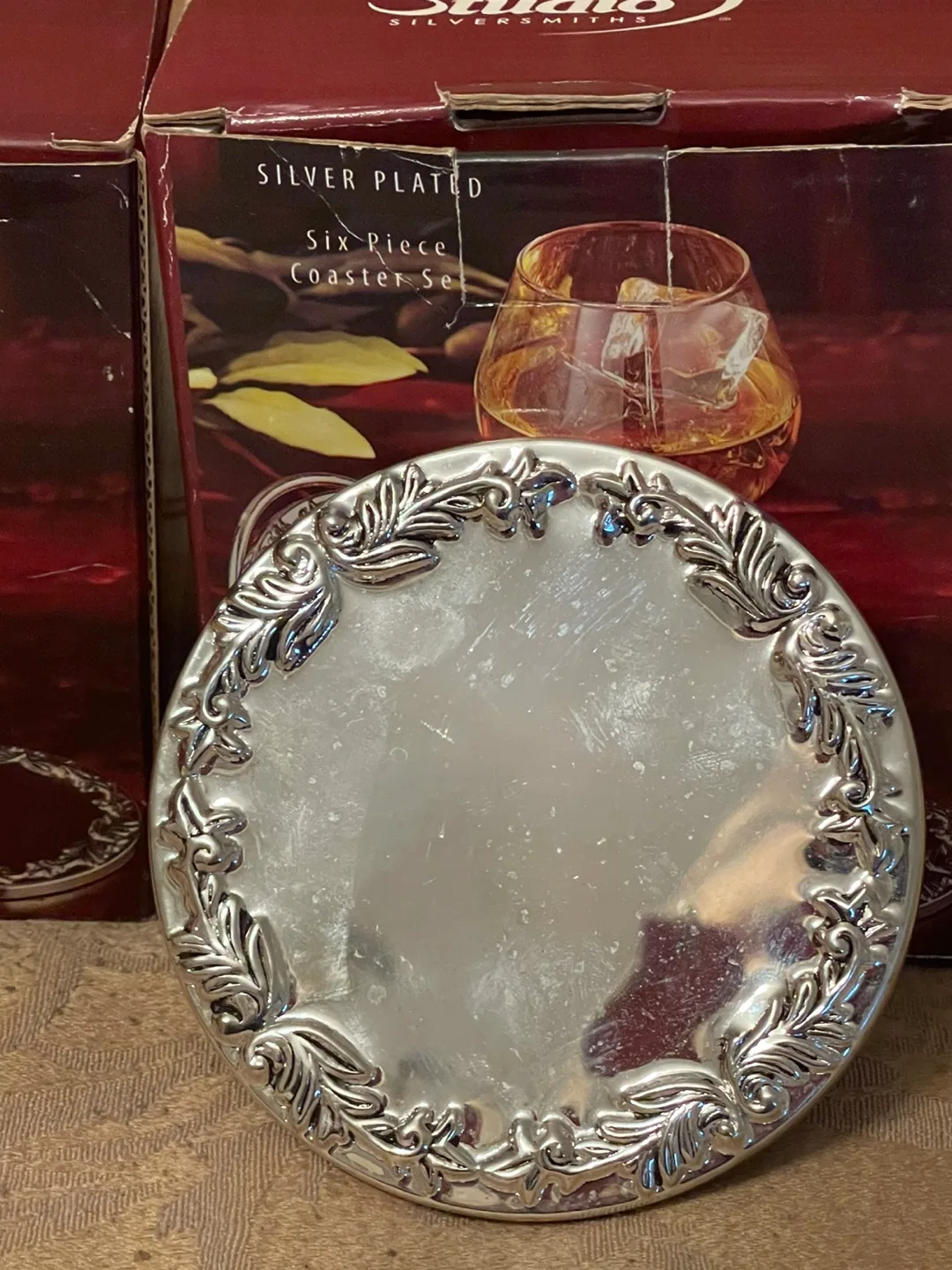 Studio Silver Plated Coaster Set image indicator(3)