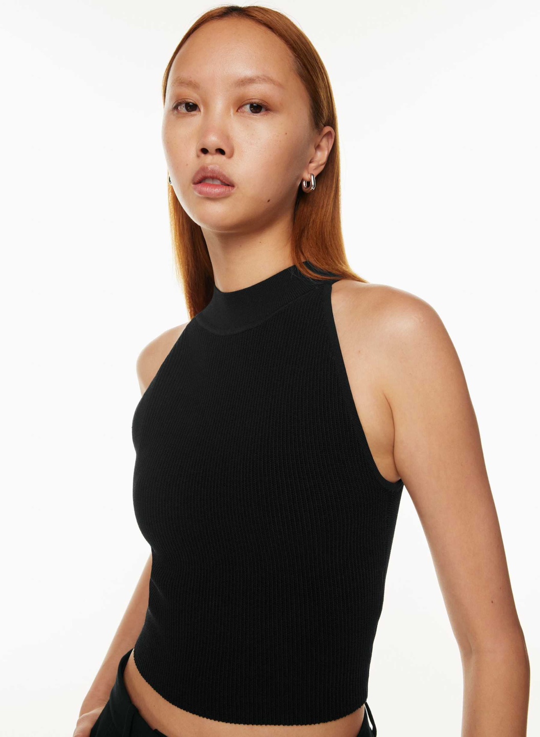 Babaton Sculpt Knit Mockneck Halter Top