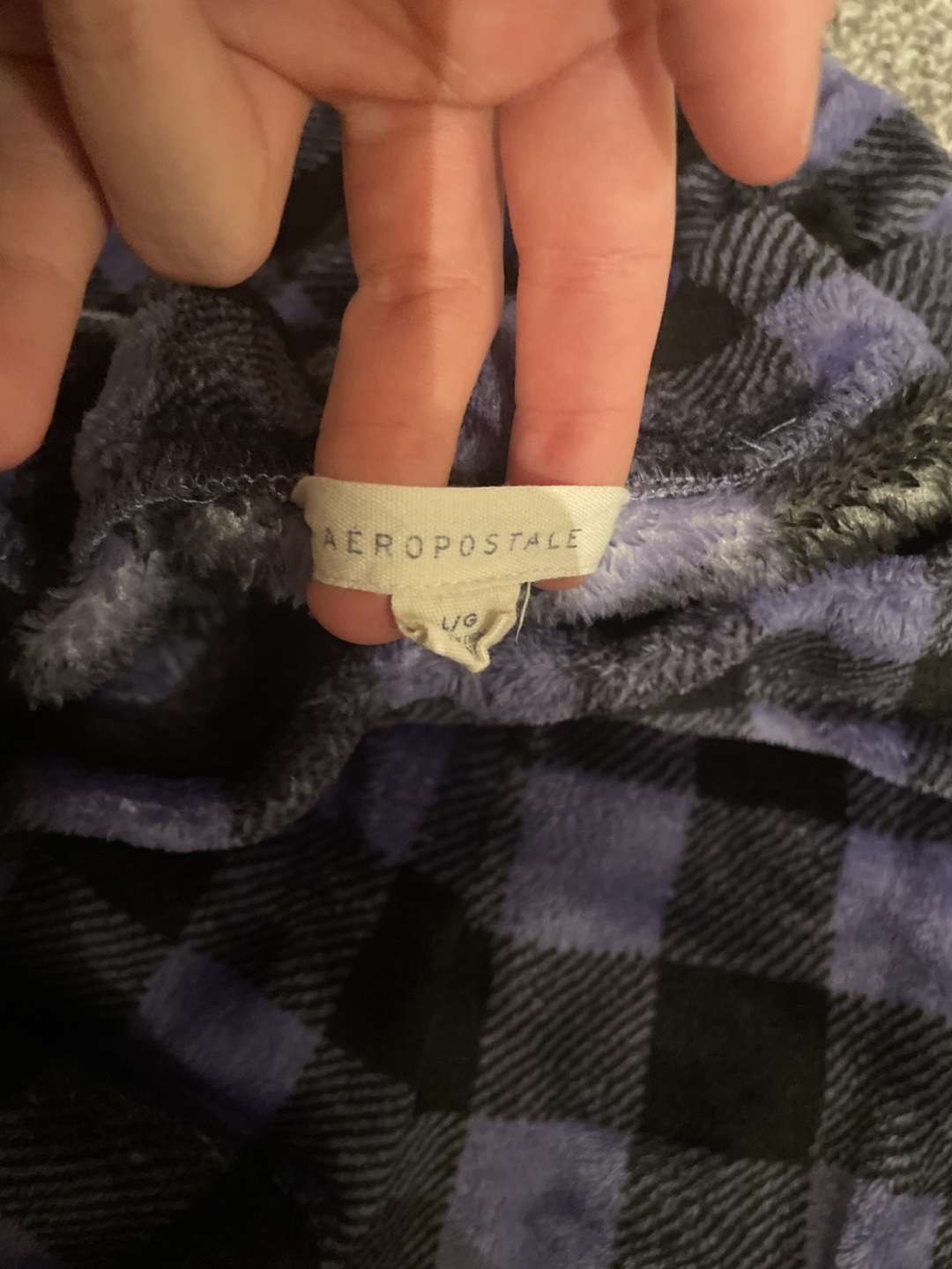 Aeropostale Purple/blue and Black Plaid Lounge Pants - Size L/G - photo 2