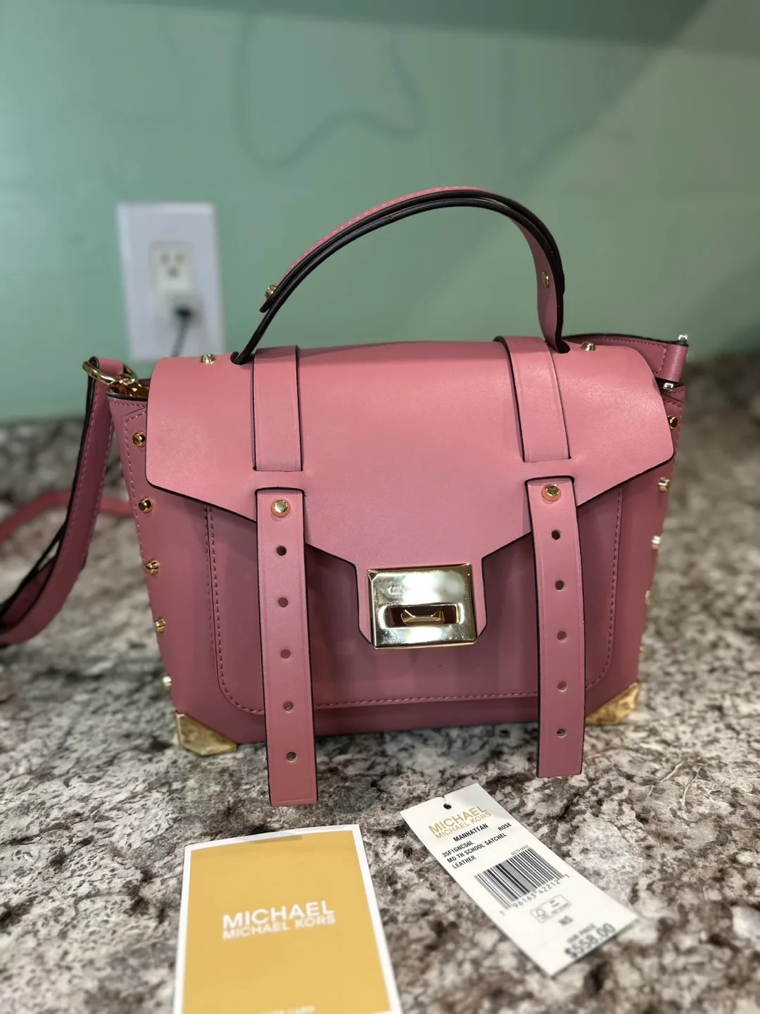 Michael Kors Manhattan MD Satchel, Rose image indicator(4)