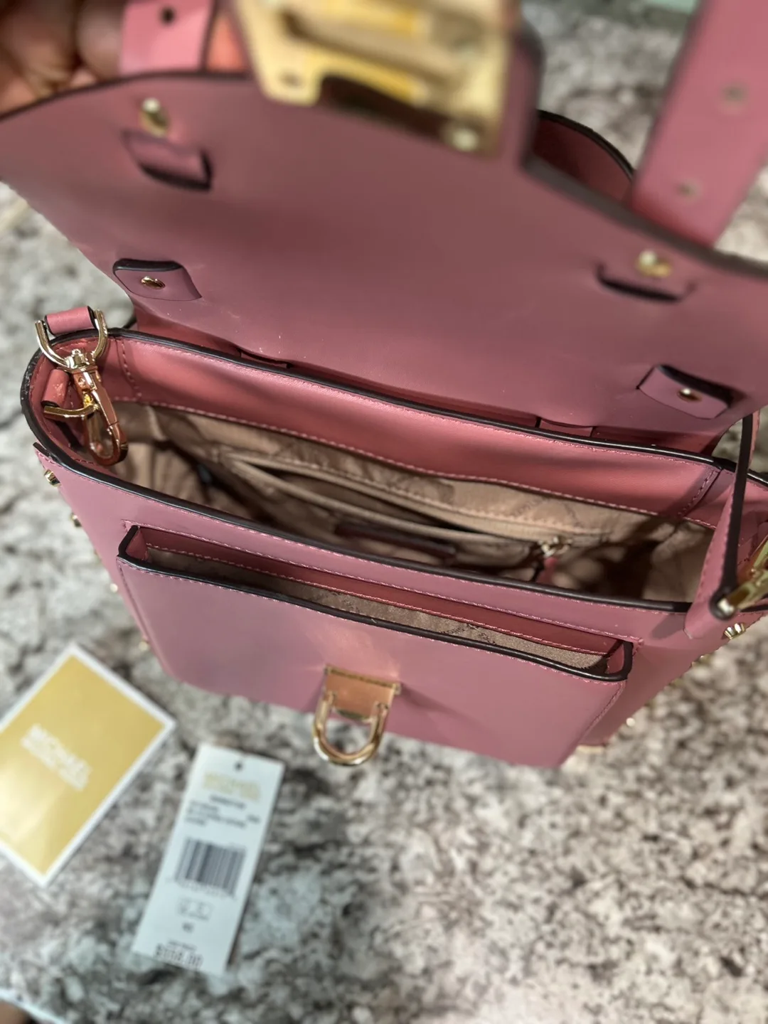 Michael Kors Manhattan MD Satchel, Rose image indicator(5)