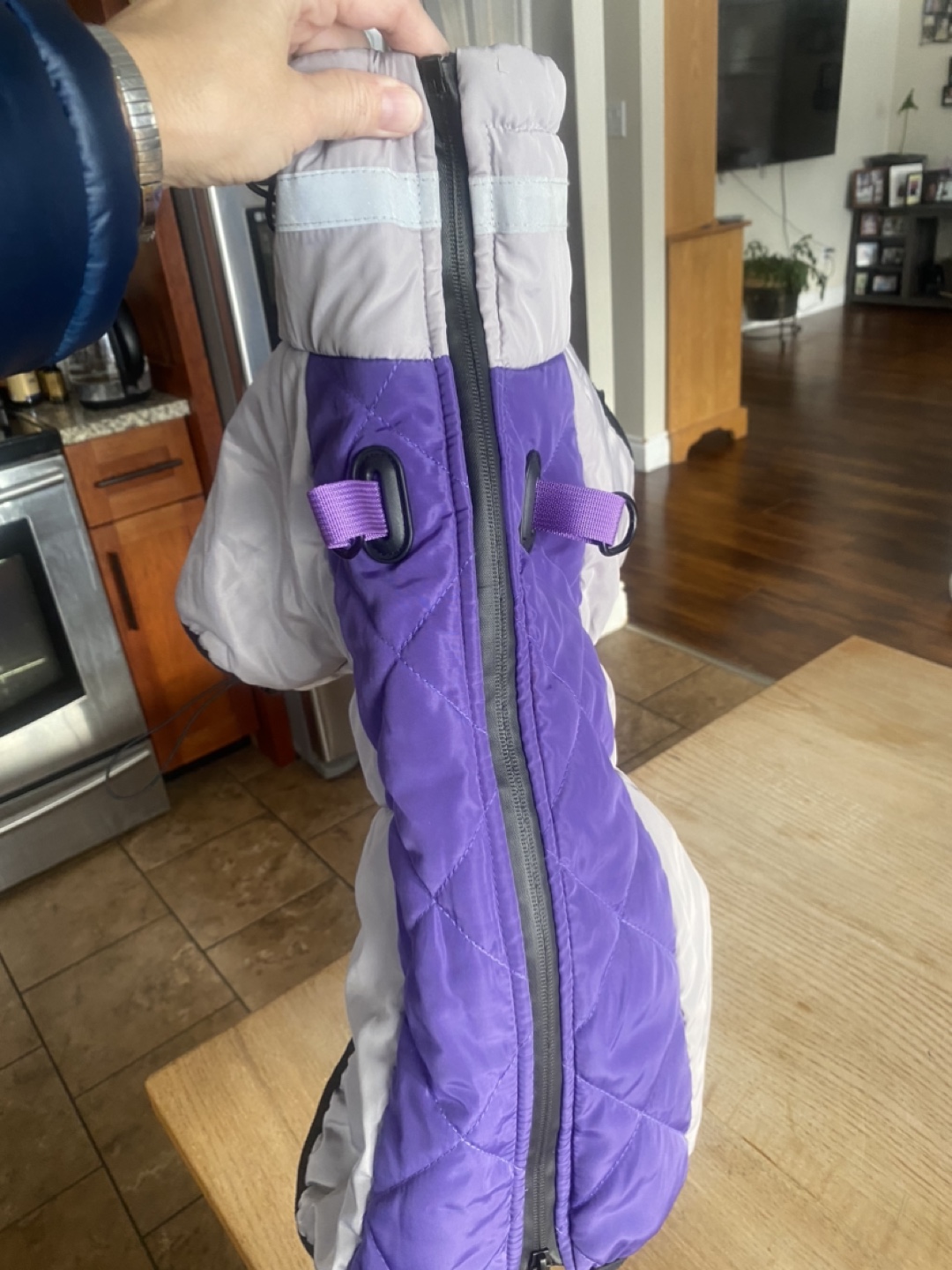 Purple and Grey Dog Coat, Size xl - photo 4