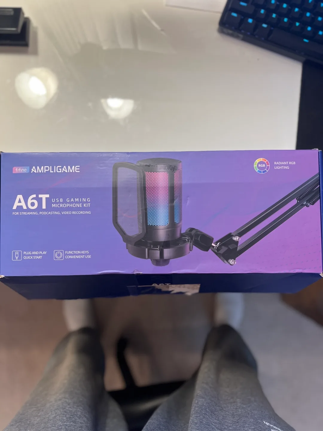 Ampligame A6T USB Gaming Microphone with RGB Lighting thumbnail