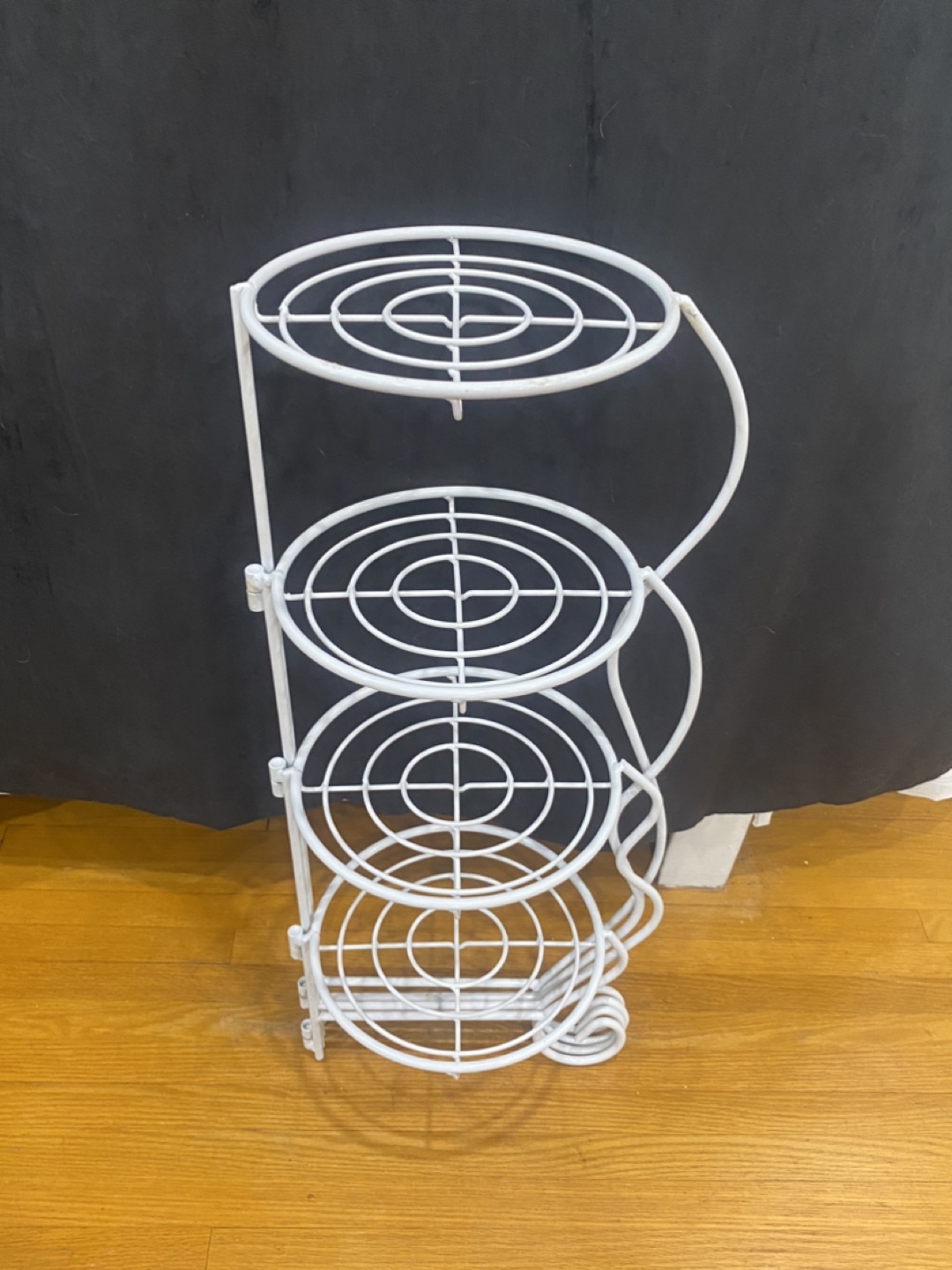 White Metal 4-Tier Plant Stand - photo 2