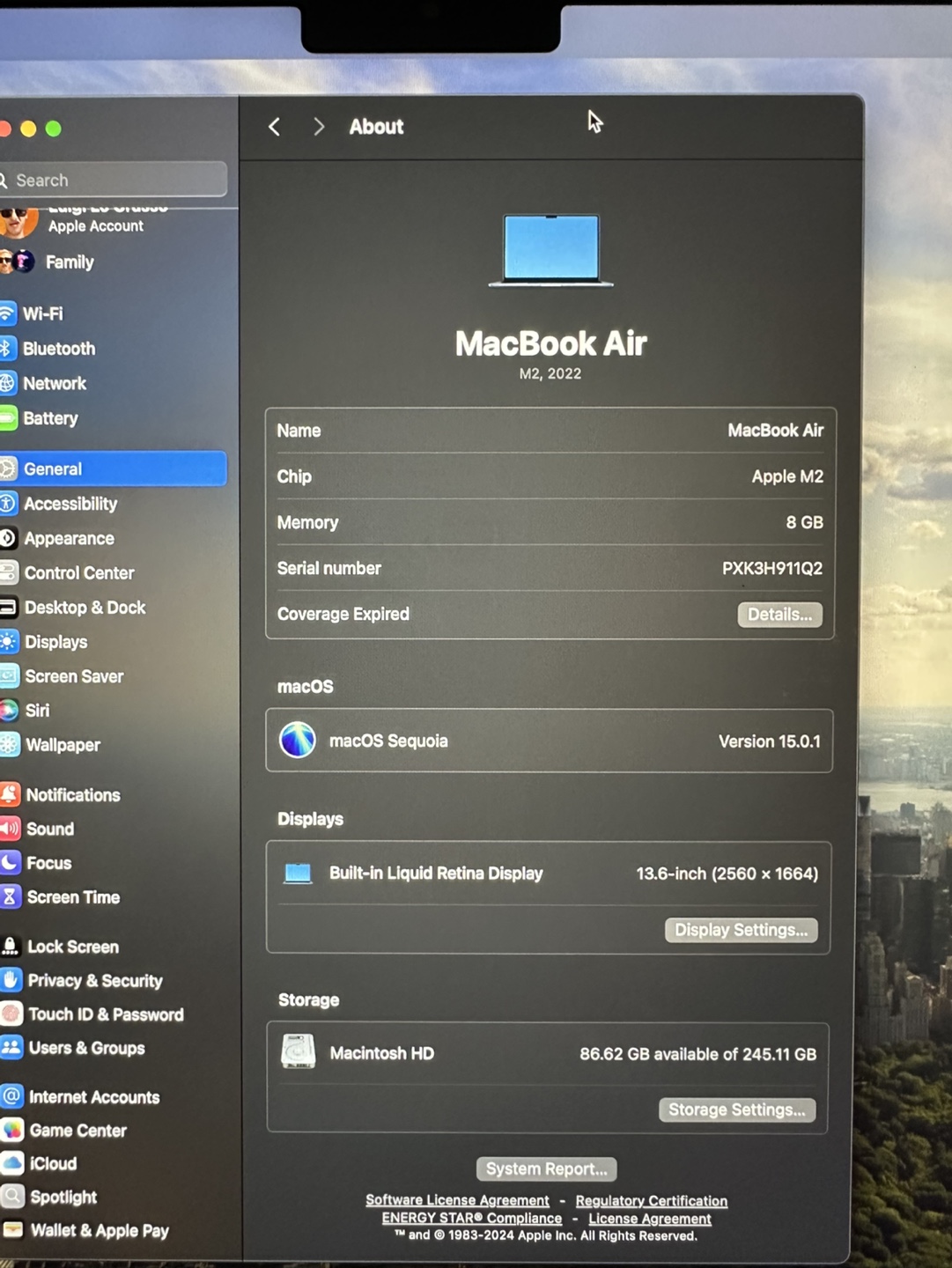 MacBook Air M2 2022 - 8GB RAM - 256GB Storage - photo 2