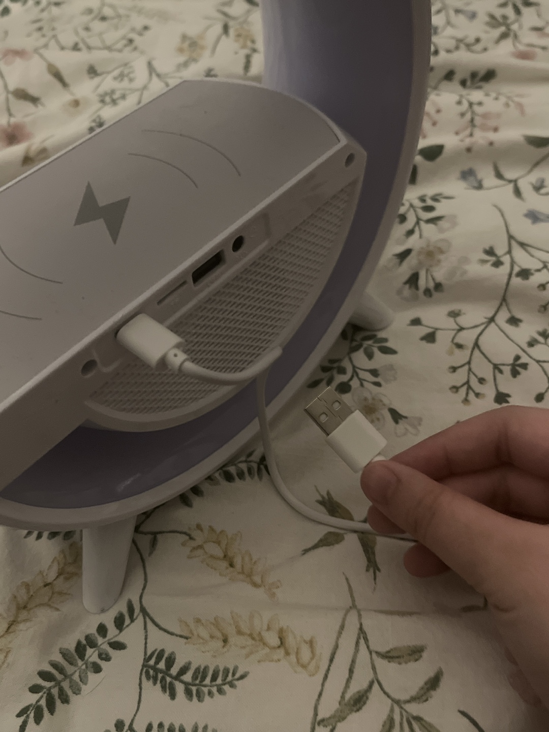 Wireless Charging LED Alarm Clock with Bluetooth Speaker - photo 3