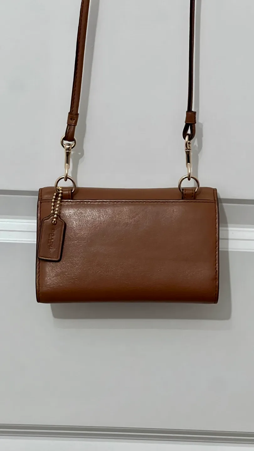 Coach Brown Leather Wallet on Strap image indicator(3)