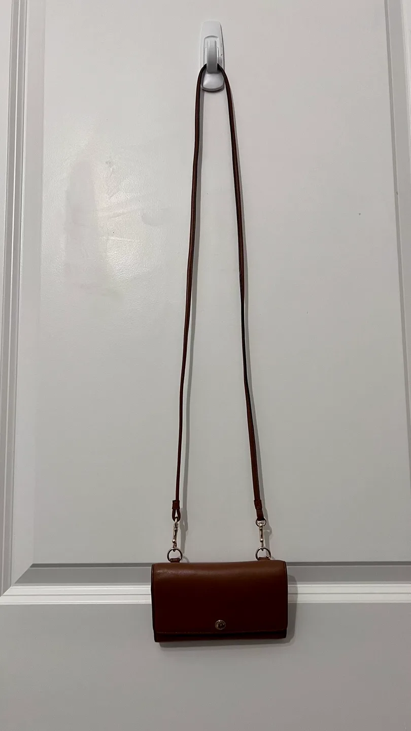 Coach Brown Leather Wallet on Strap image indicator(2)