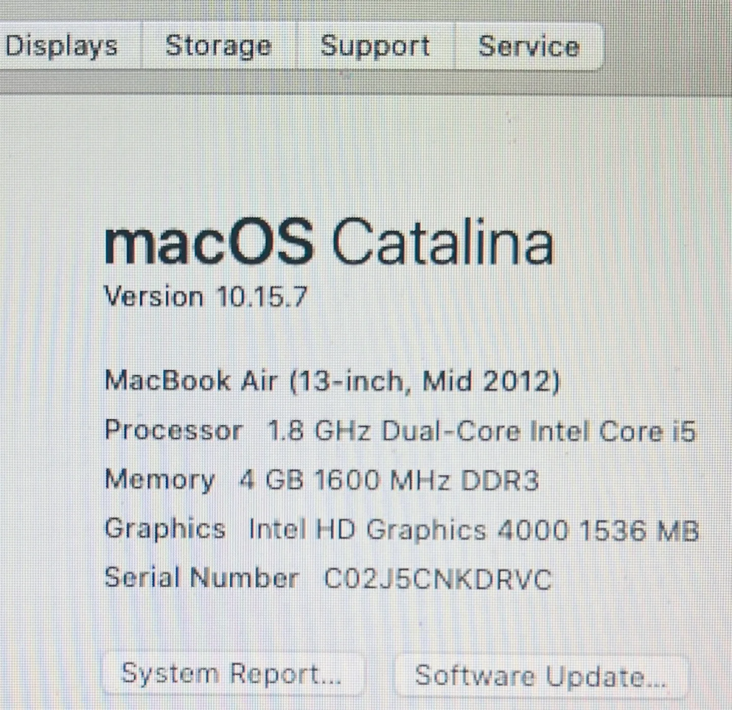 MacBook Air 13-inch Mid 2012 - 240GB SSD - macOS Catalina image indicator(3)