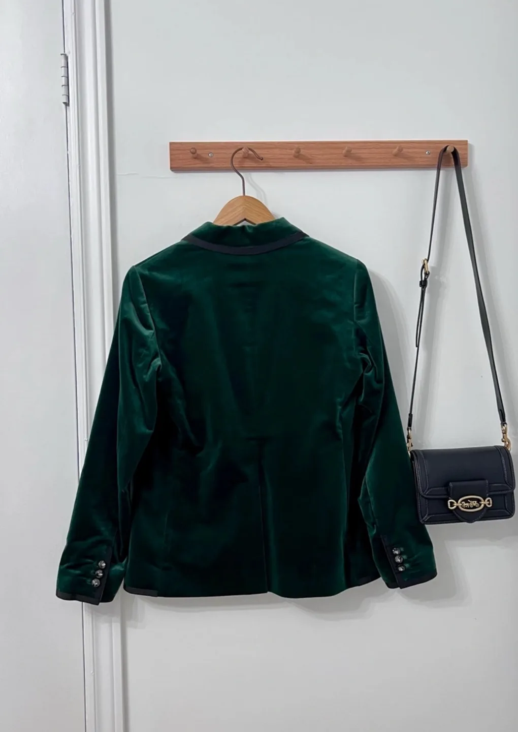 Kate Spade Green Velvet Blazer image indicator(2)