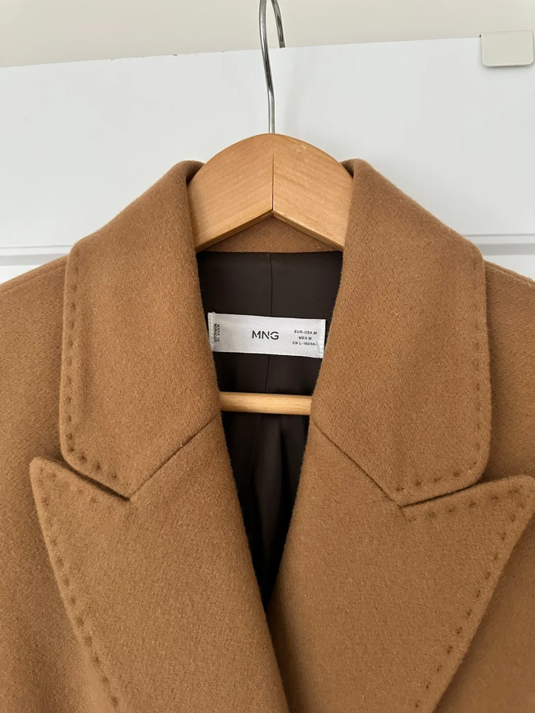 Mango camel double-breasted wool-blend coat image indicator(2)