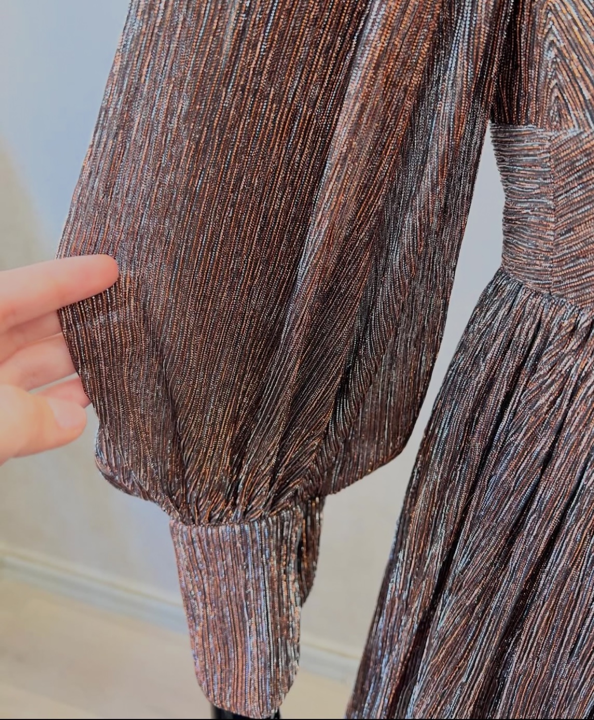 MAJE Metallic Mini Dress XS/34 - photo 3