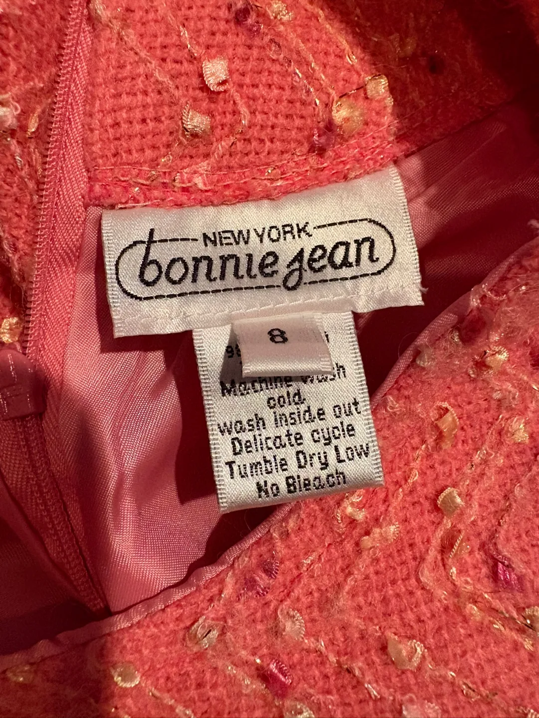 Pink textured mini dress Bonnie Jean New York image indicator(4)