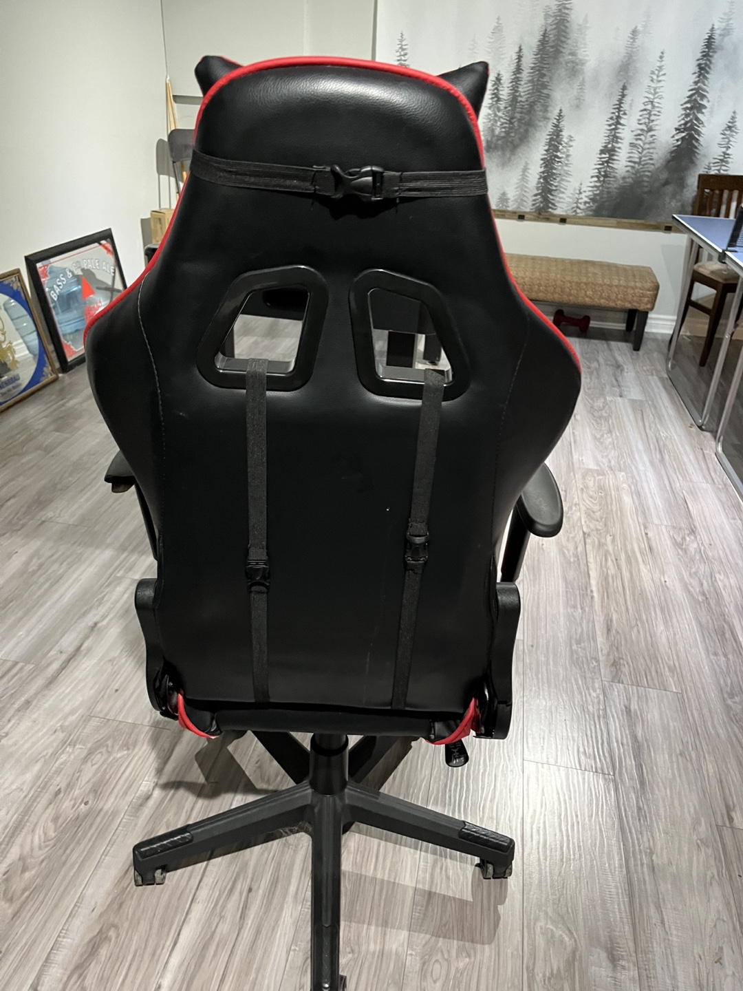 HAWGUAR Red and Black Gaming Chair small damage to arm - photo 3