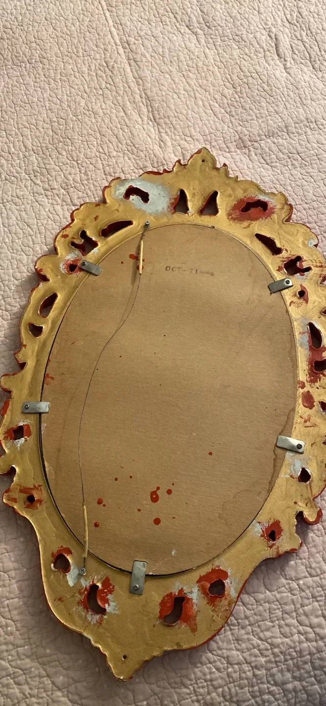 Handmade Antiqued Mirror image indicator(3)