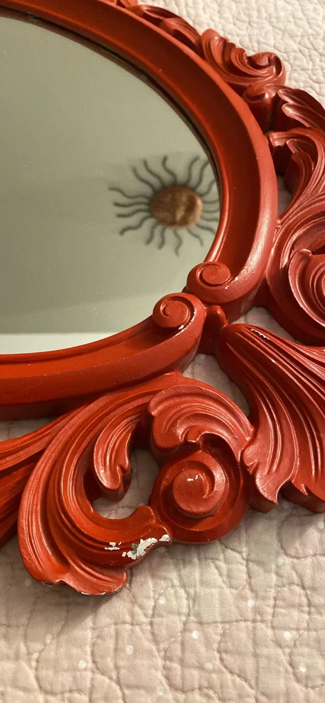 Handmade Antiqued Mirror image indicator(4)